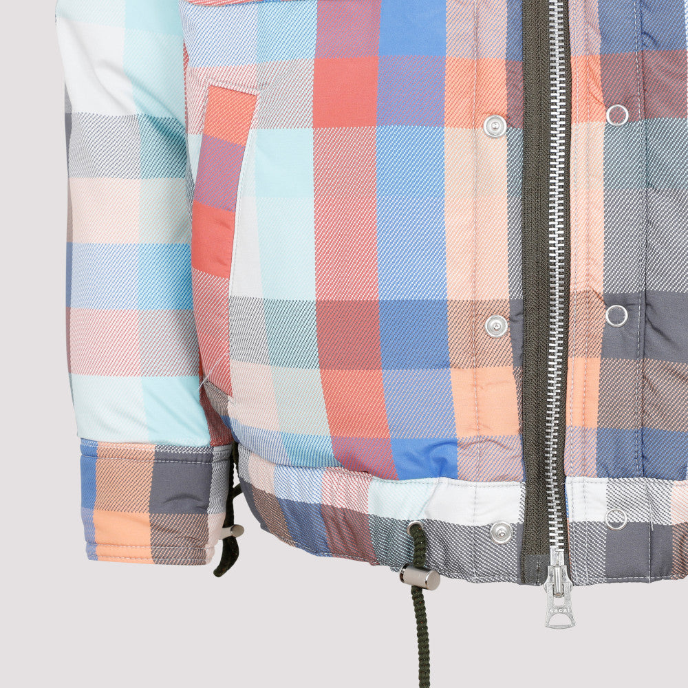 Multicolored Plaid Padded Blouson 5