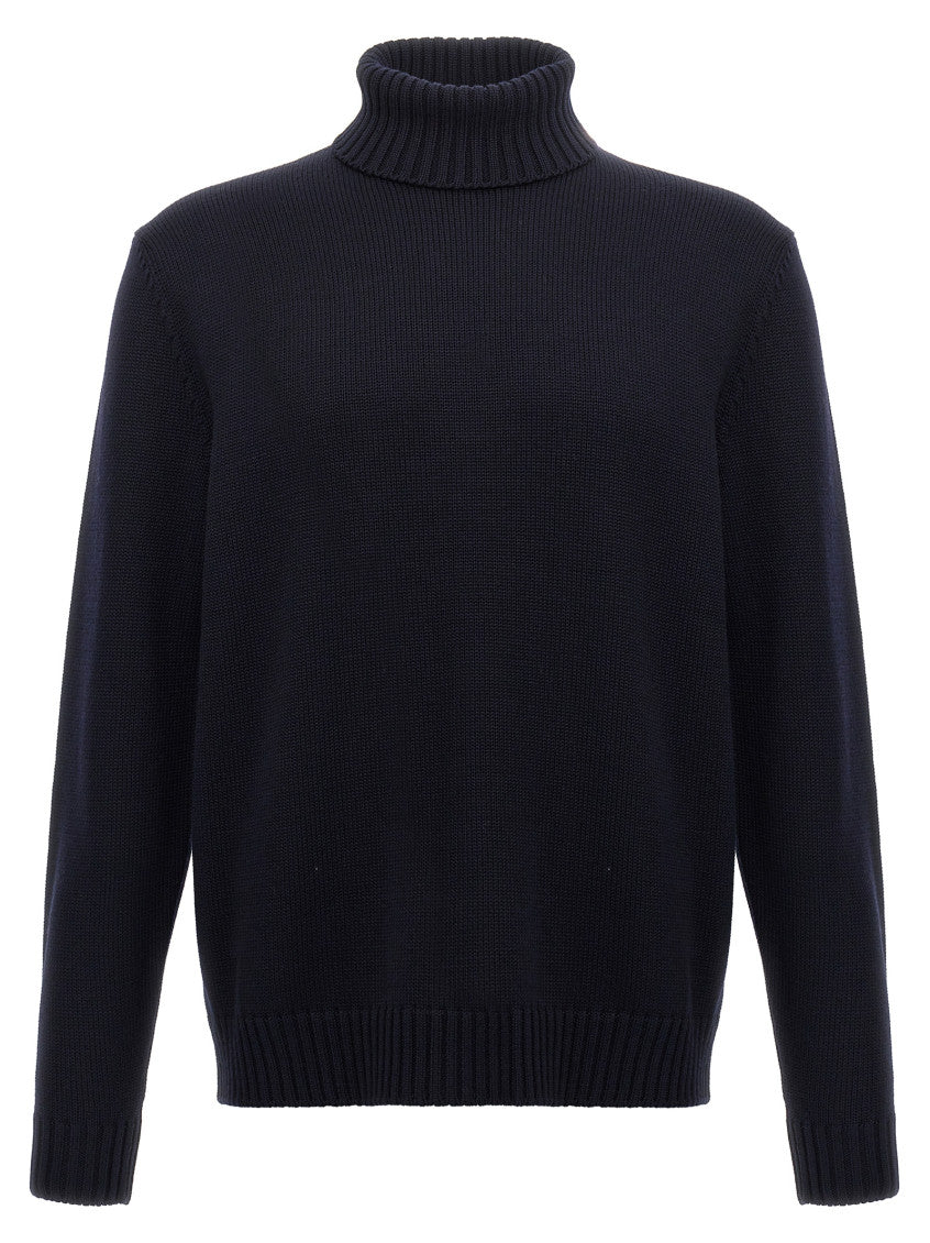 Blue High Neck Sweater 1