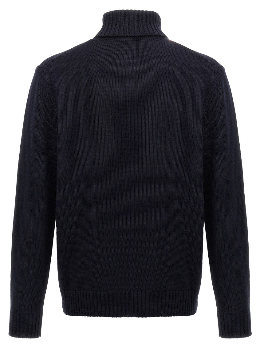 Blue High Neck Sweater 2
