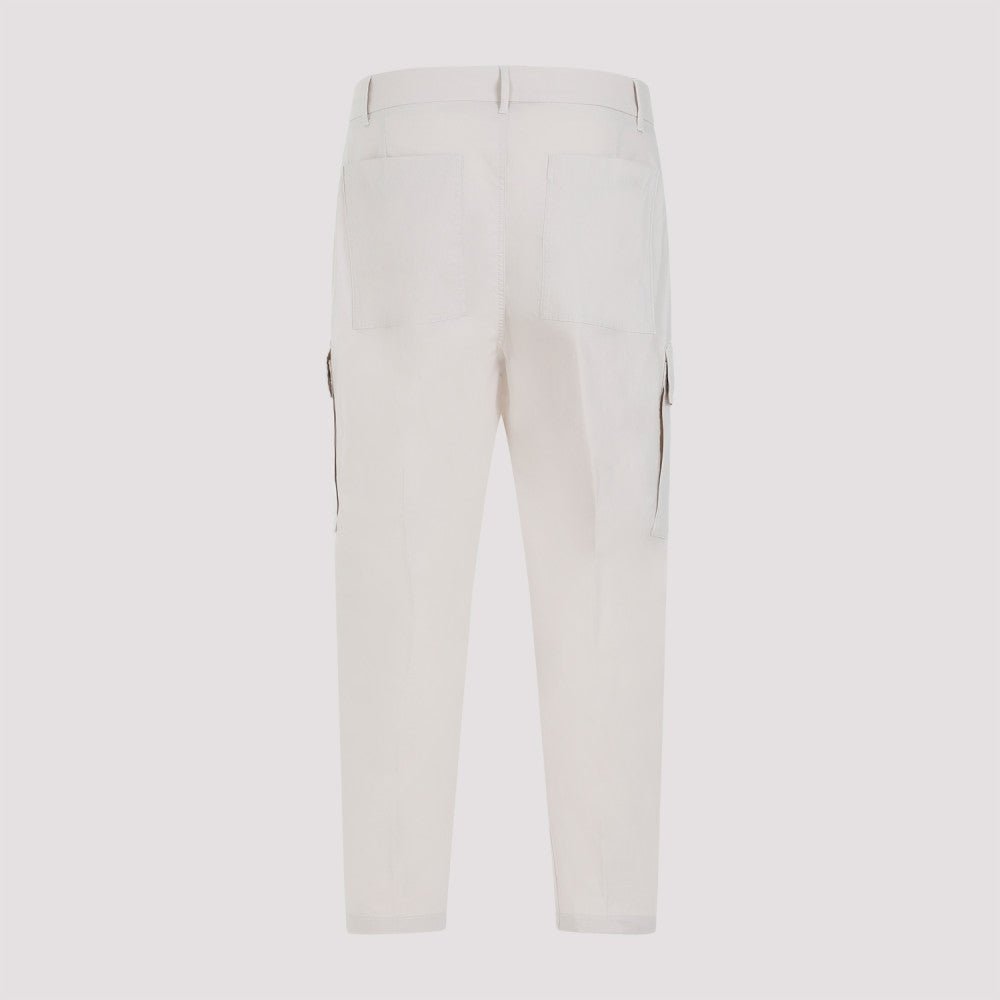 Beige Cargo Trousers 4