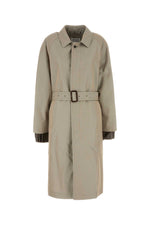 Grey Layered Trench Coat With Belt 1