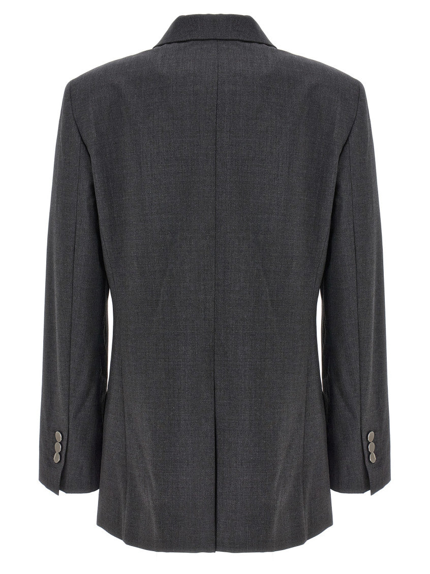 Grey Double Breasted Blazer 2