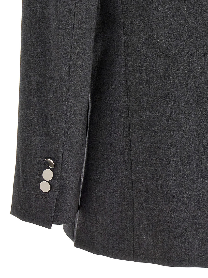Grey Double Breasted Blazer 4