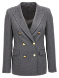 Grey Parigi Double Breasted Blazer 1