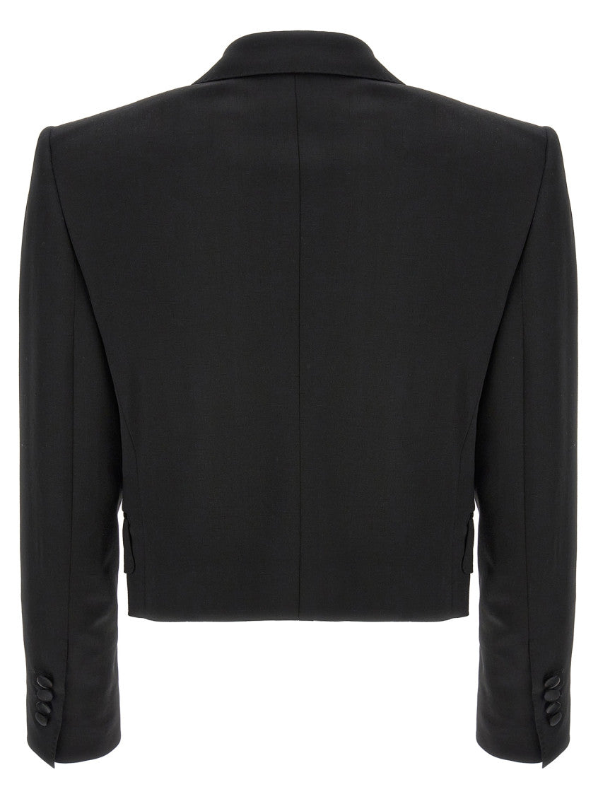 Black Tuxedo Short Blazer 2