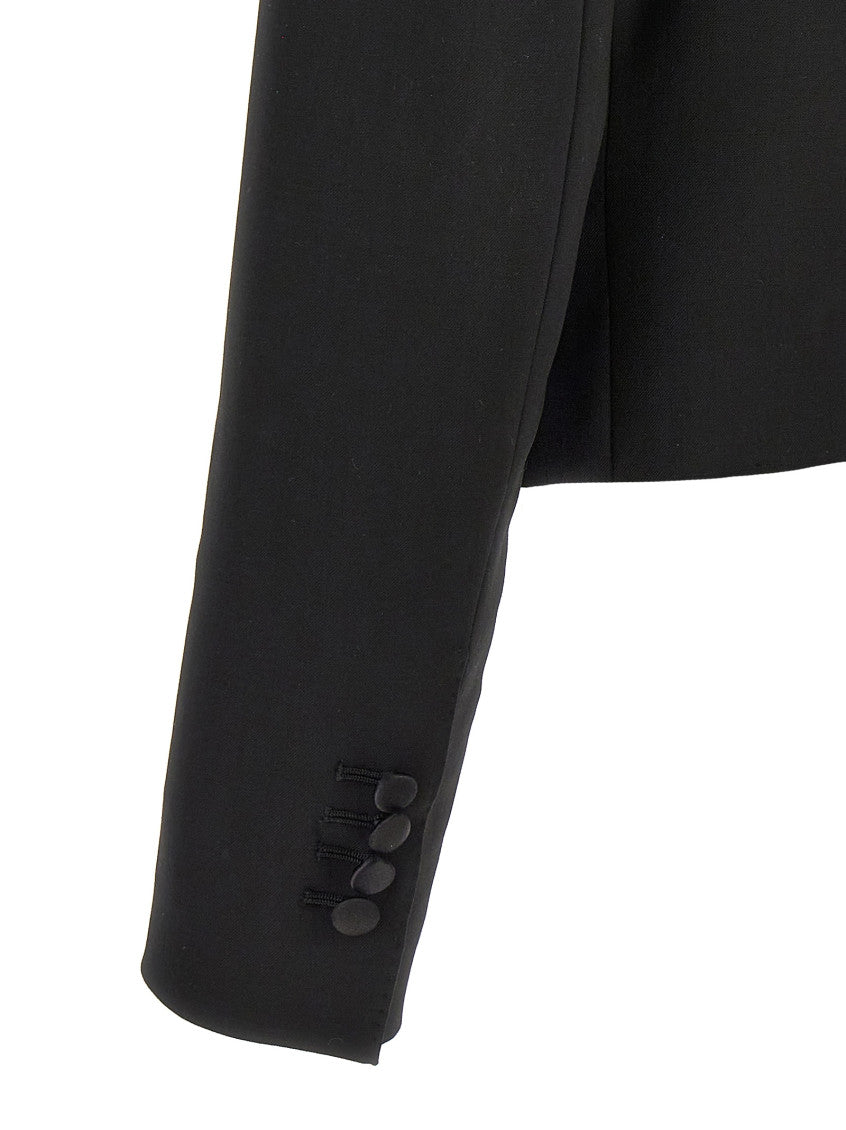 Black Tuxedo Short Blazer 4
