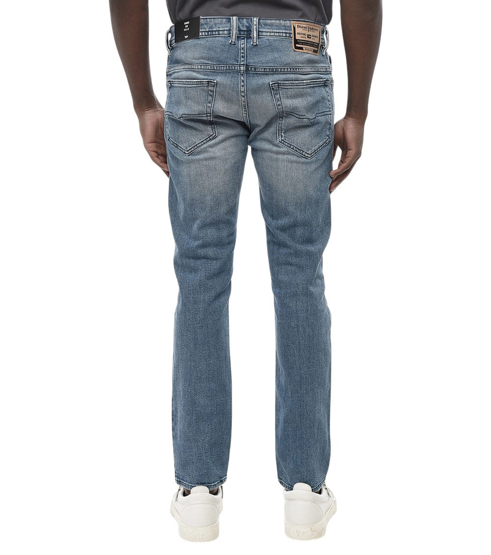 Blue Solid Regular Jeans 2