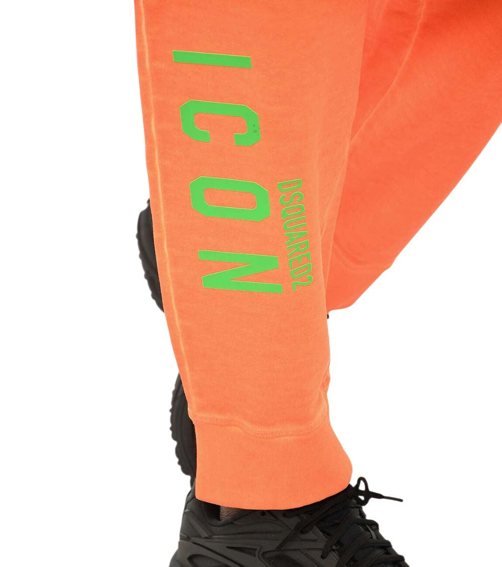 Orange Logo Joggers 3