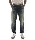 Blue Relaxed Drawstring Jeans 1
