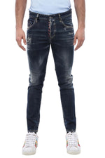 Blue Skinny Mid Rise Jeans 1