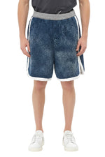 Blue Textured Shorts 1