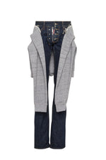 Blue Bootcut Mid Rise Jeans 1
