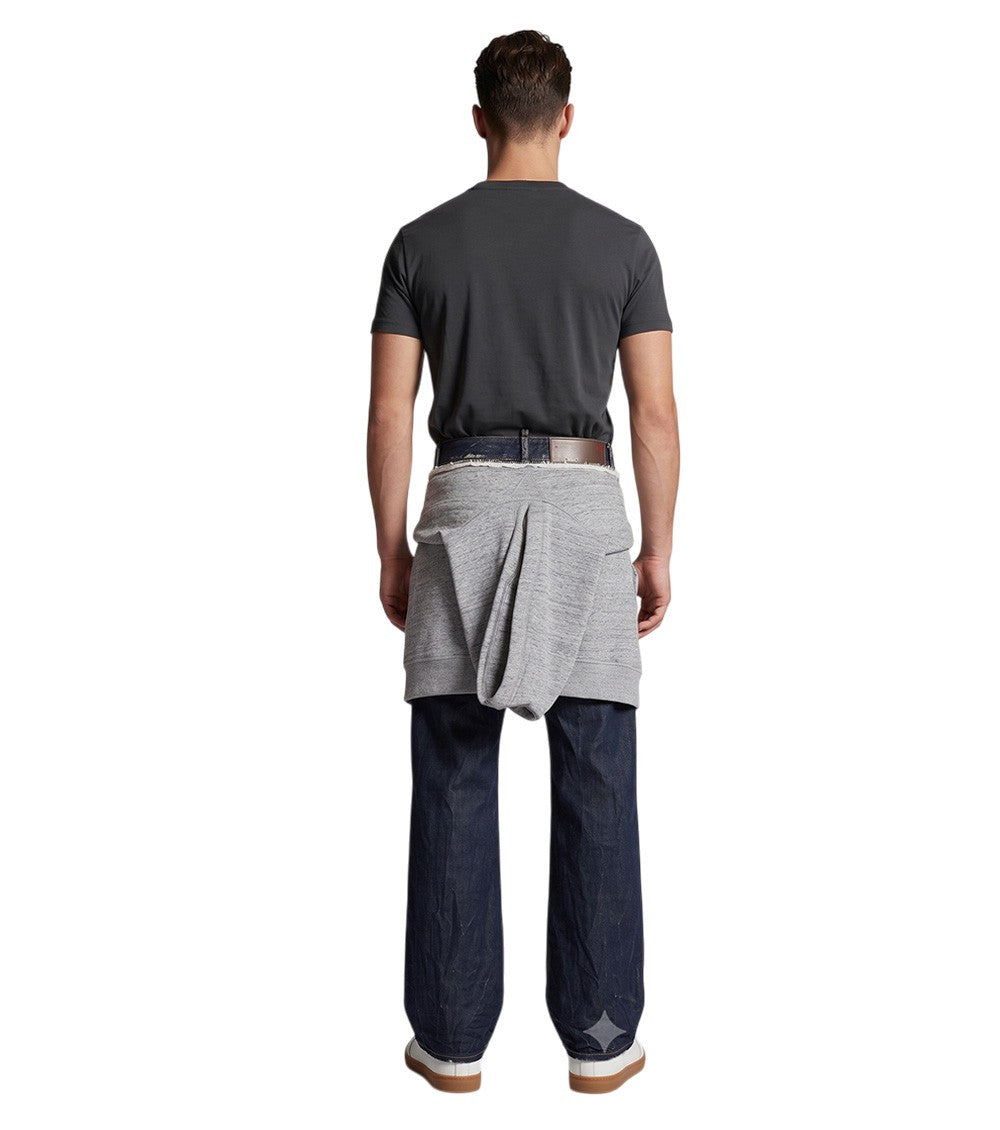 Blue Bootcut Mid Rise Jeans 4