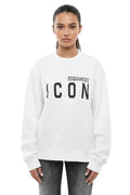 White Logo Crew Neck Sweatshirt 1
