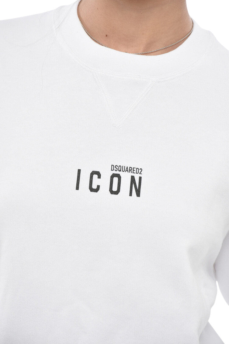 White Logo Crew Neck Sweatshirt 3