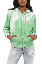 Green Tie Die Hood Sweatshirt 1
