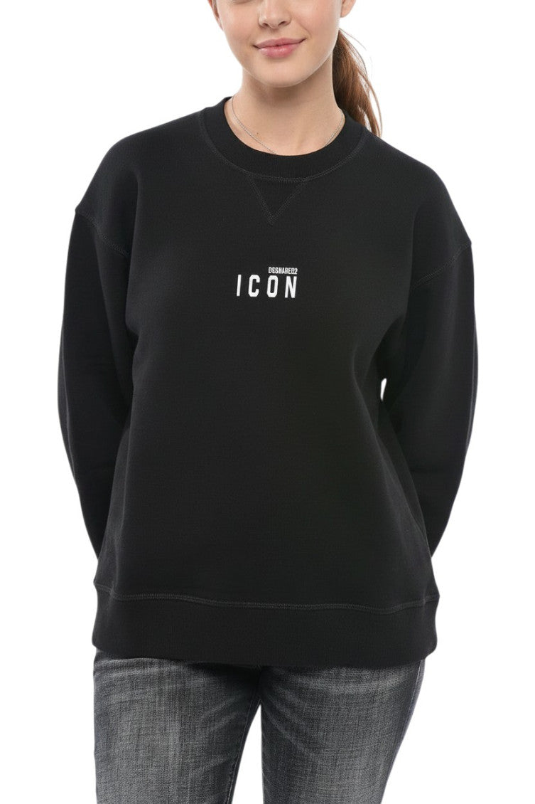 Black Logo Crew Neck Sweatshirt 1