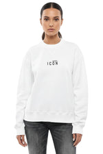 White Logo Crew Neck Sweatshirt 1