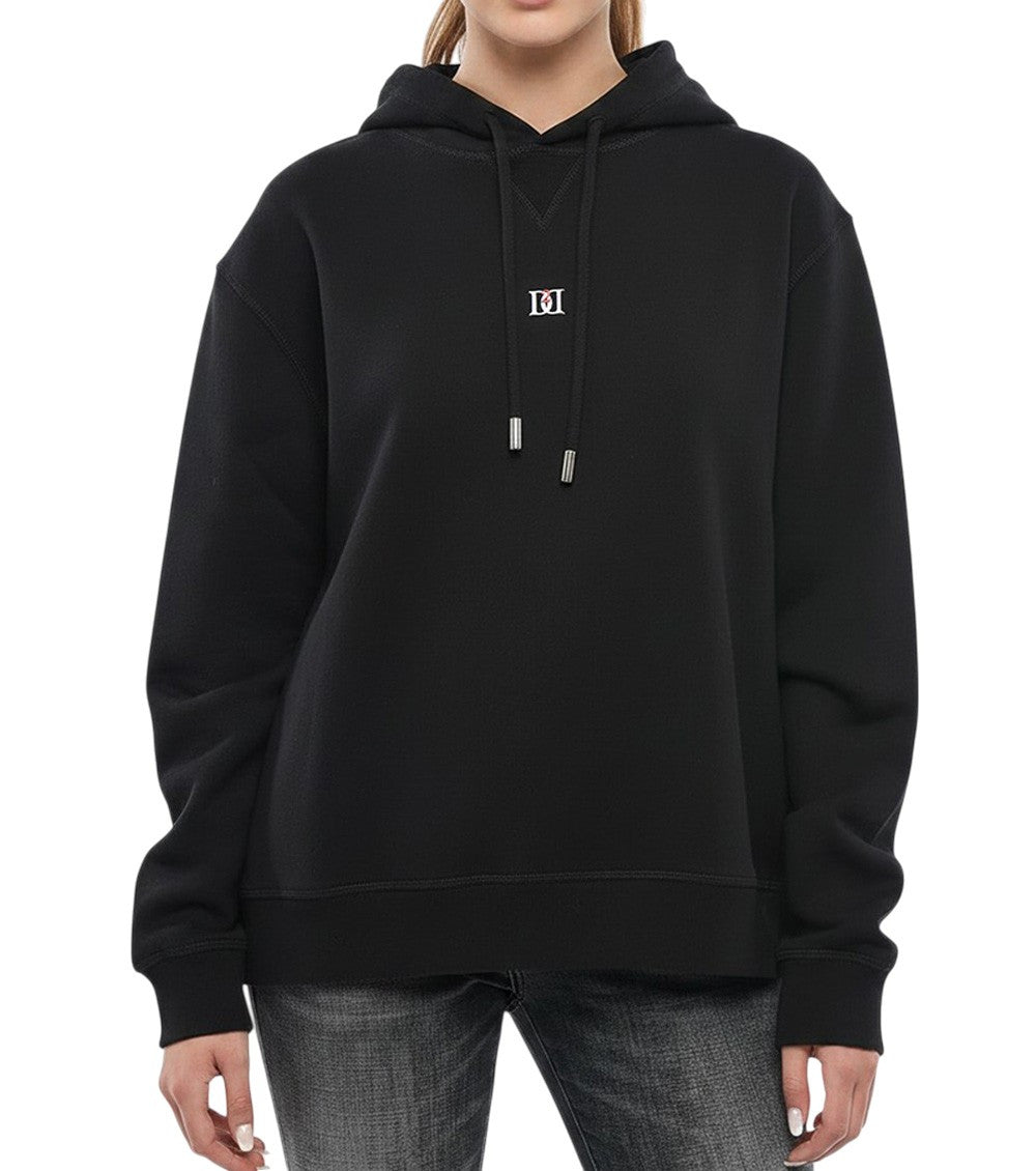 Black Logo Hood Sweatshirt 1