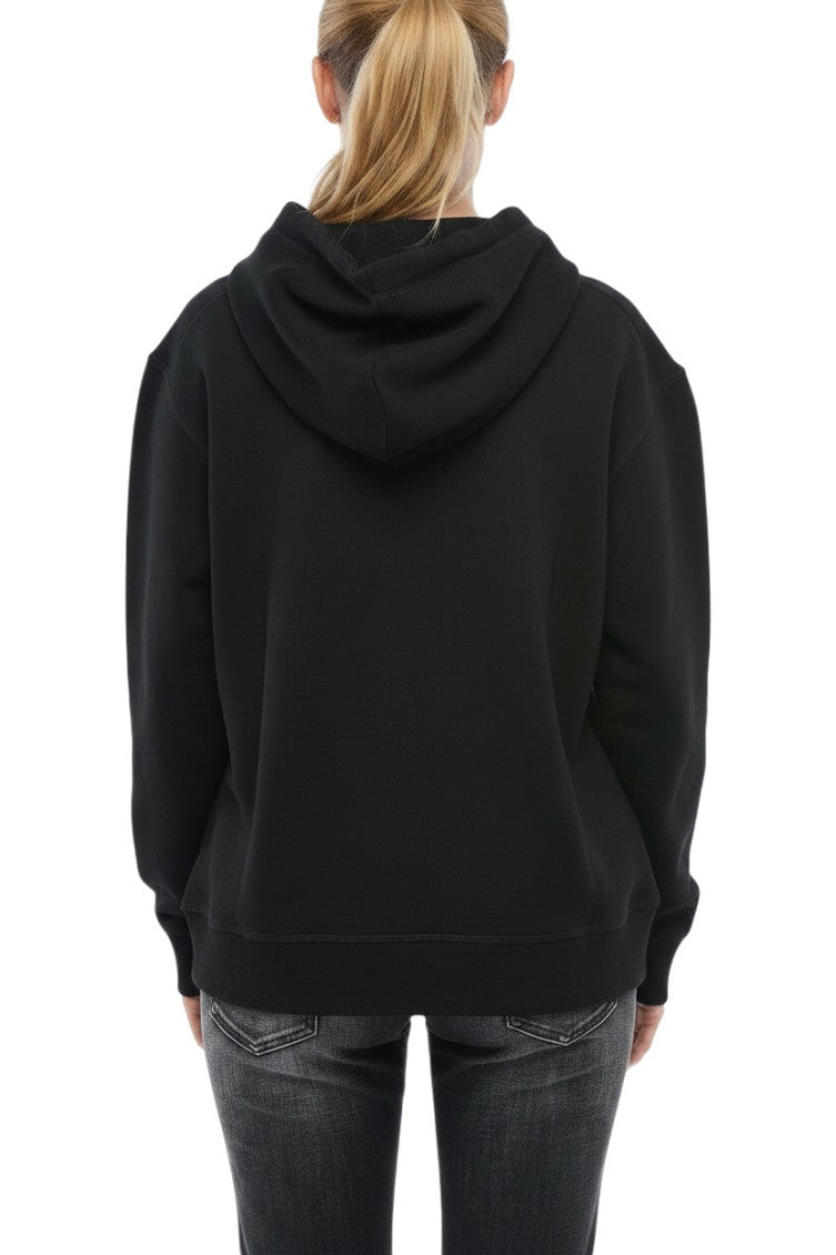 Black Logo Hood Sweatshirt 2