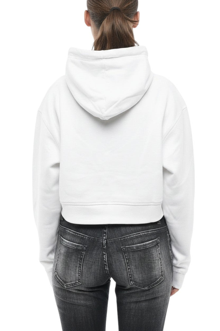 White Logo Hood Sweatshirt 2