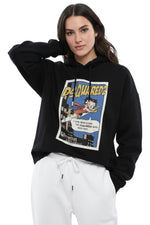 Black Graphic Hood Sweatshirt 1