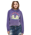 Purple Graphic Hood Sweatshirt 1