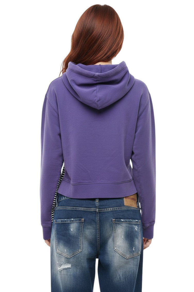Purple Graphic Hood Sweatshirt 2