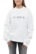 White Logo Crew Neck Sweatshirt 1