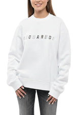 White Logo Crew Neck Sweatshirt 1