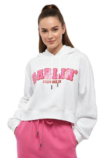 White Graphic Hood Sweatshirt 1