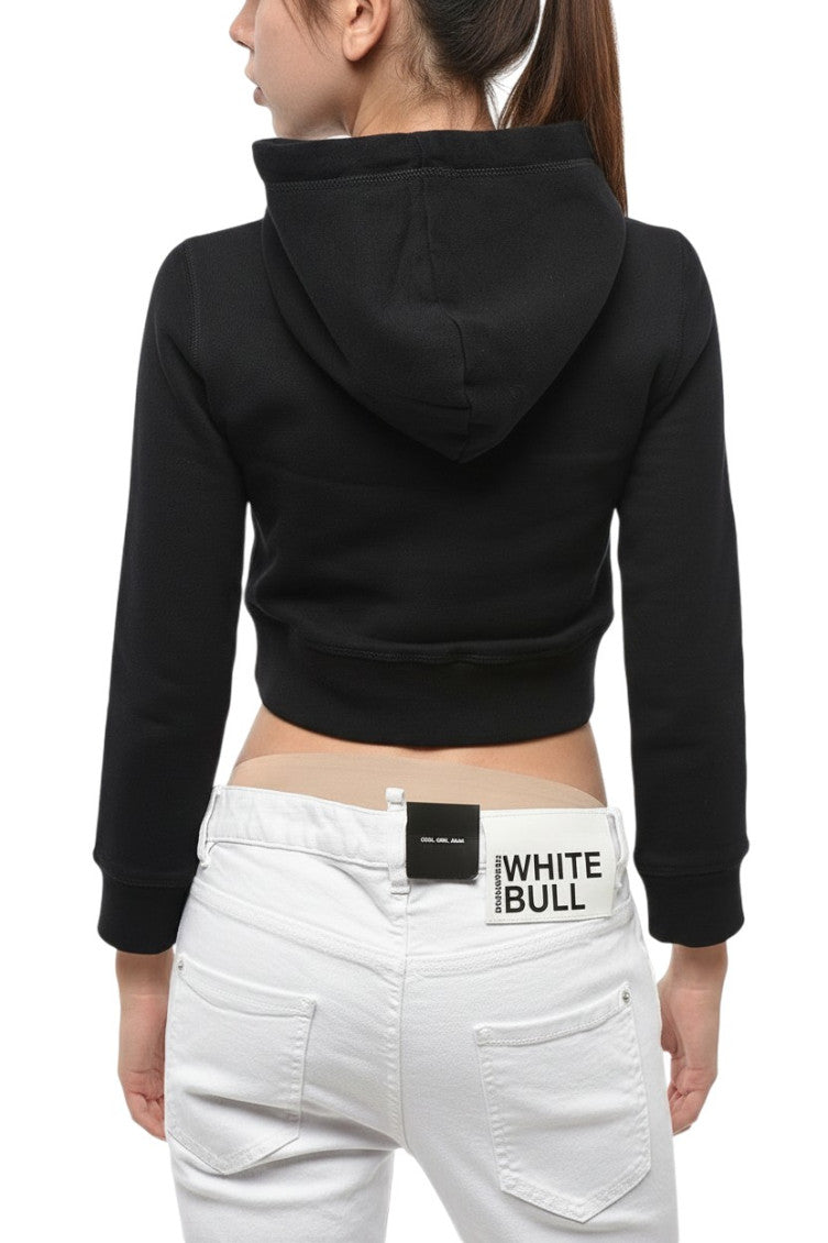 Black Logo Hood Sweatshirt 2