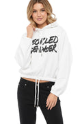 White Graphic Hood Sweatshirt 1