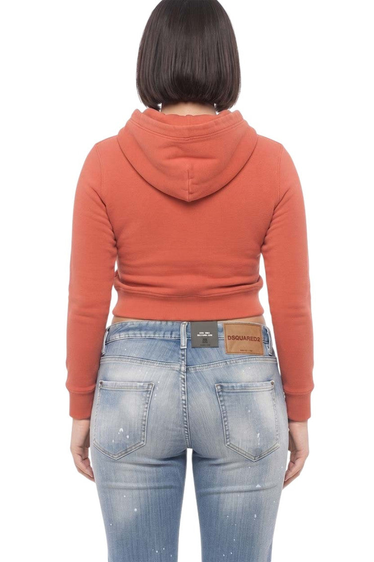 Orange Graphic Hood Sweatshirt 2