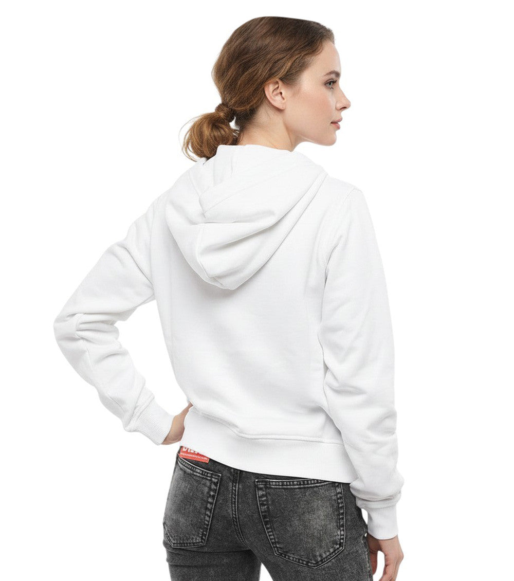White Logo Zipper Hoodie 2