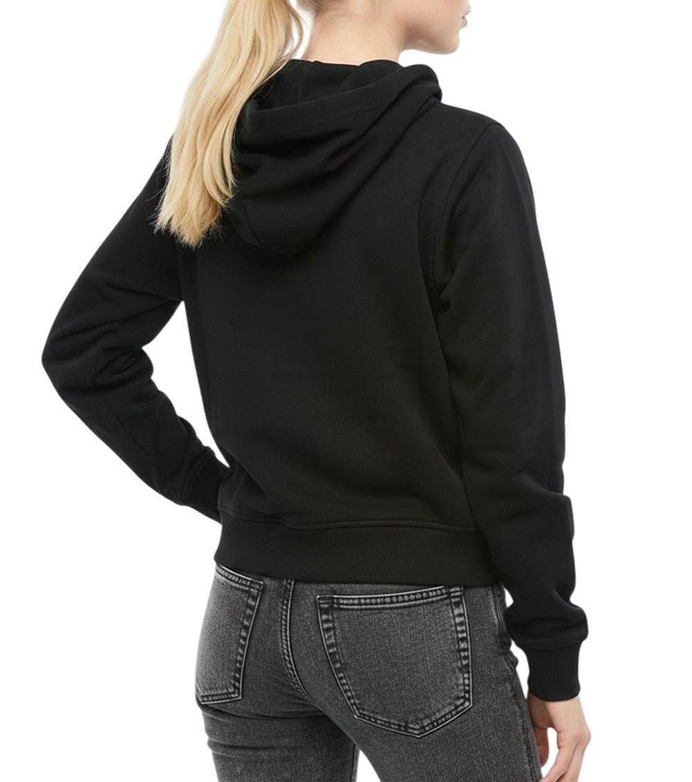 Black Logo Zipper Hoodie 2