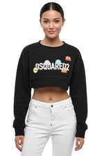 Black Graphic Crew Neck Sweatshirt 1