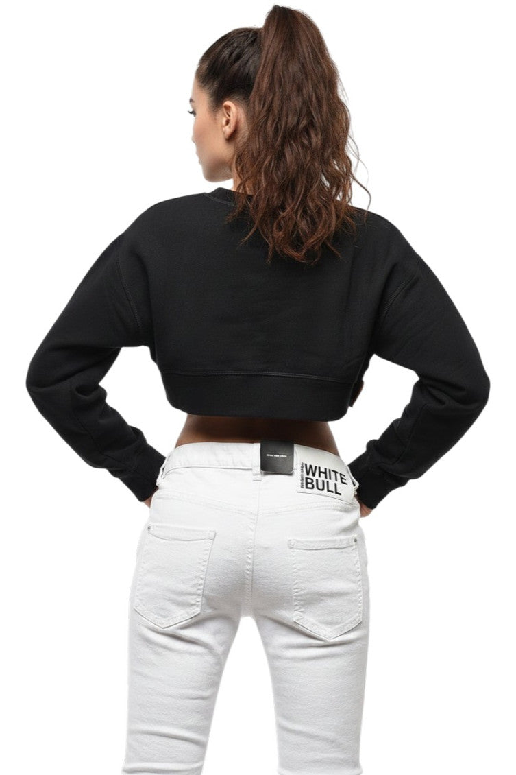 Black Graphic Crew Neck Sweatshirt 2