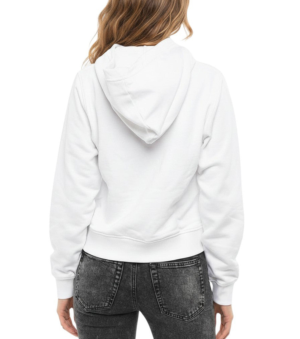 White Graphic Hood Sweatshirt 2