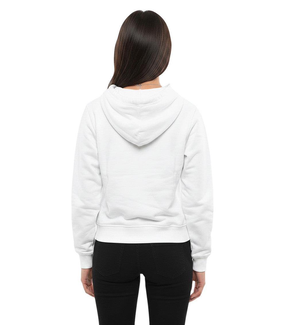 White Logo Hood Sweatshirt 2