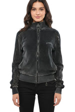 Grey Embellished Mock Collar Sweatshirt 1