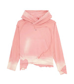 Pink Distressed Hood Sweatshirt 1