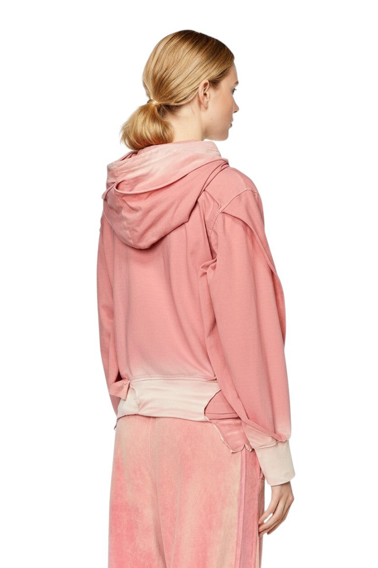 Pink Distressed Hood Sweatshirt 3