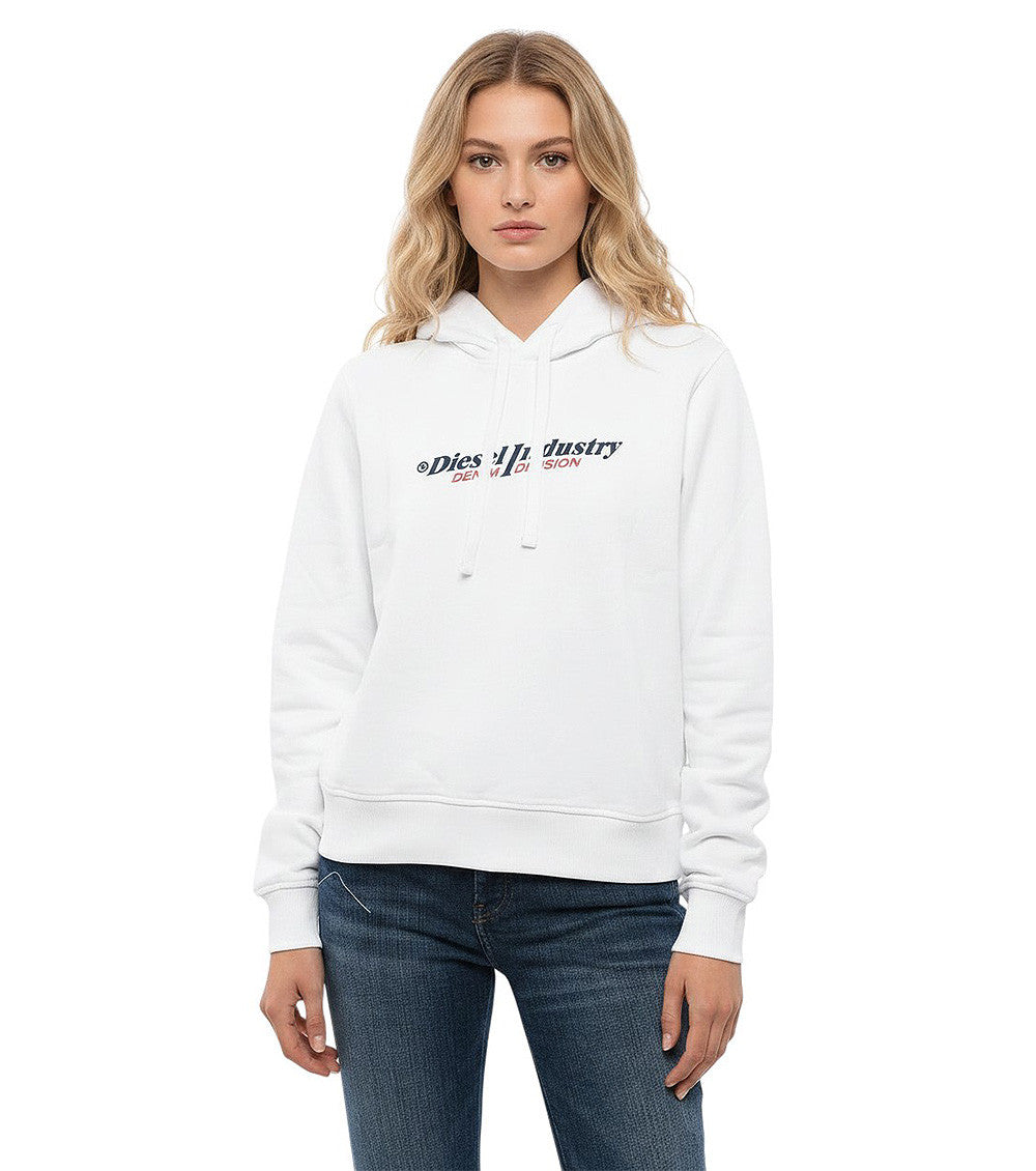 White Logo Hood Sweatshirt 1