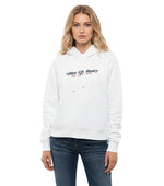 White Logo Hood Sweatshirt 1
