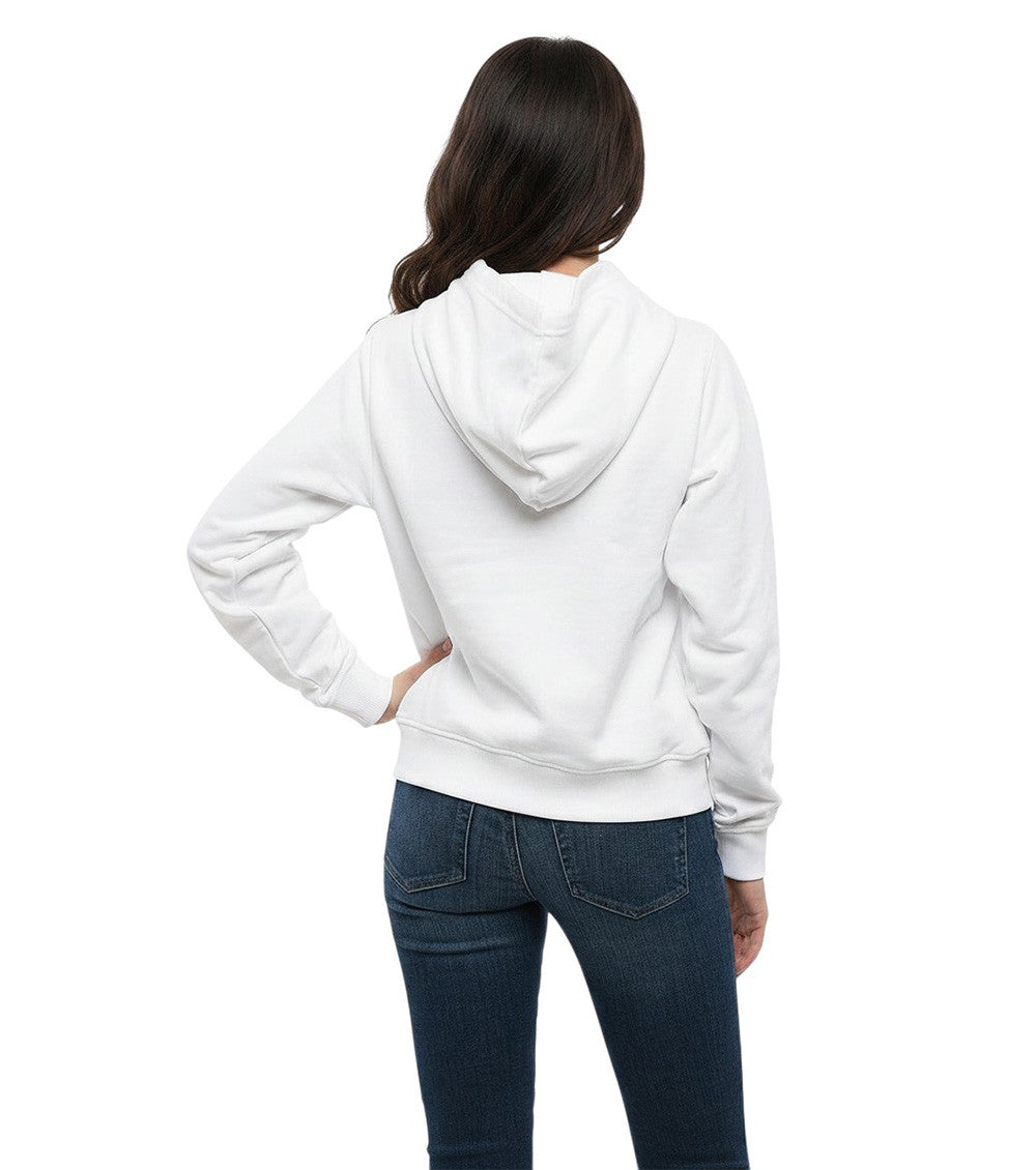White Logo Hood Sweatshirt 2