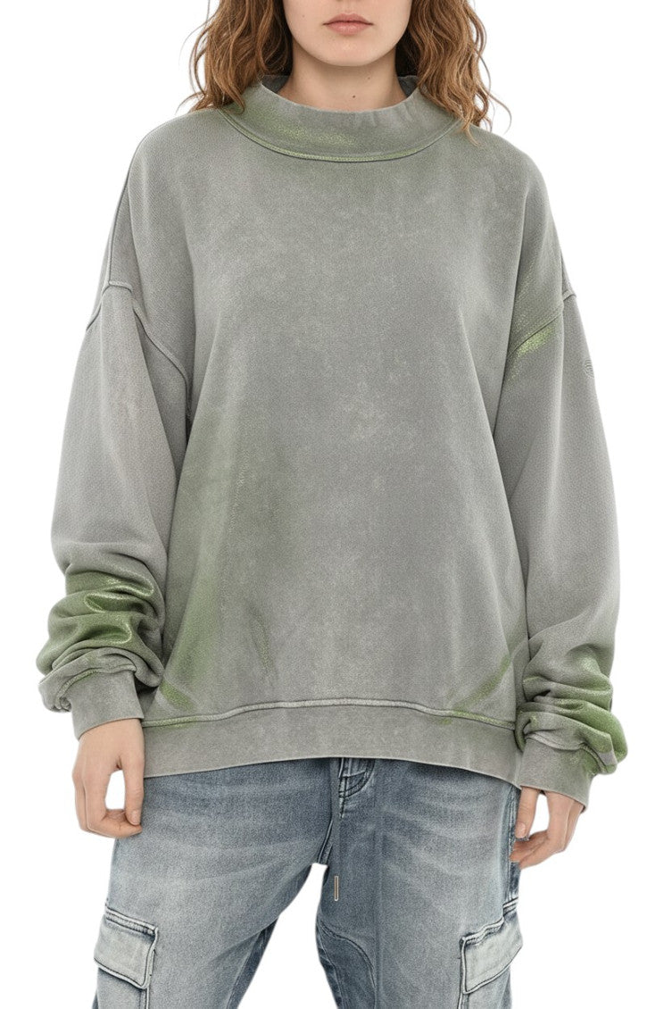 Grey Mock Collar Sweatshirt 1