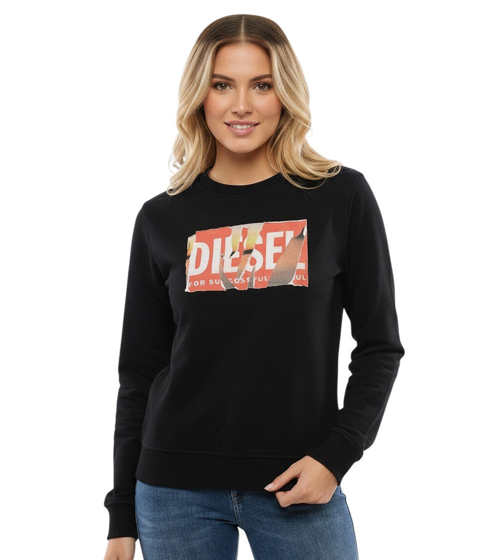 Black Graphic Crew Neck Sweatshirt 1