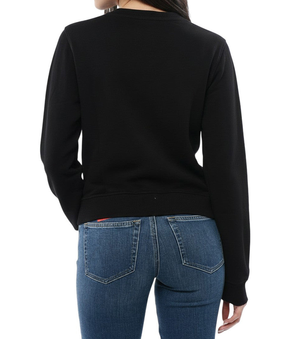 Black Graphic Crew Neck Sweatshirt 2
