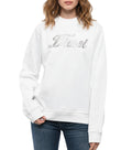 White Logo Crew Neck Sweatshirt 1